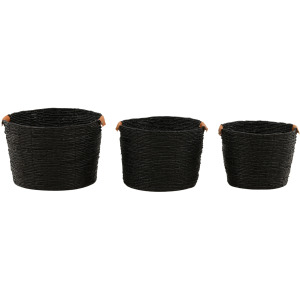 Lorian Basket Set Of 3 Black