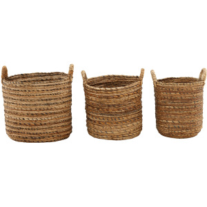 Milos Basket Set Of 3 Natural