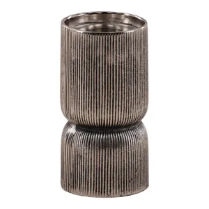 Jett Candle Holder Antique Nickel Small