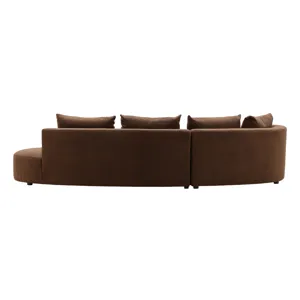 Sonia Chaise Sectional Brown