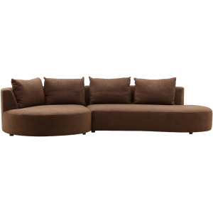 Sonia Chaise Sectional Brown