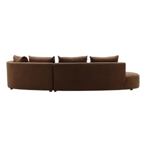 Sonia Chaise Sectional Brown