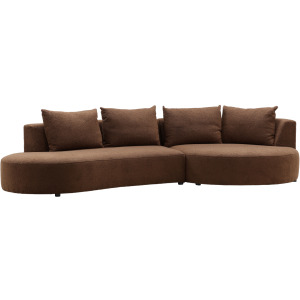 Sonia Chaise Sectional Brown