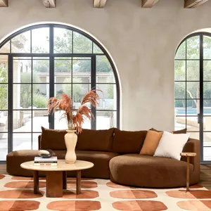 Sonia Chaise Sectional Brown