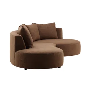 Sonia Chaise Sectional Brown