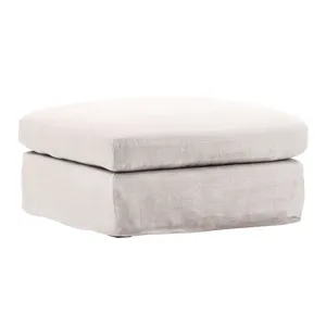 Dixie Ottoman Slipcover Natural