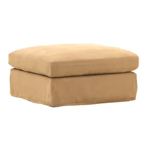 Dixie Ottoman Slipcover Wheat