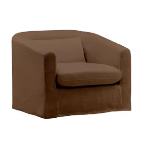 Florence Sofa Chair Slipcover Brown