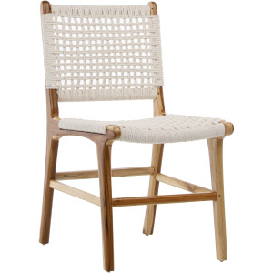 Diaz Dining Chair White Rope
