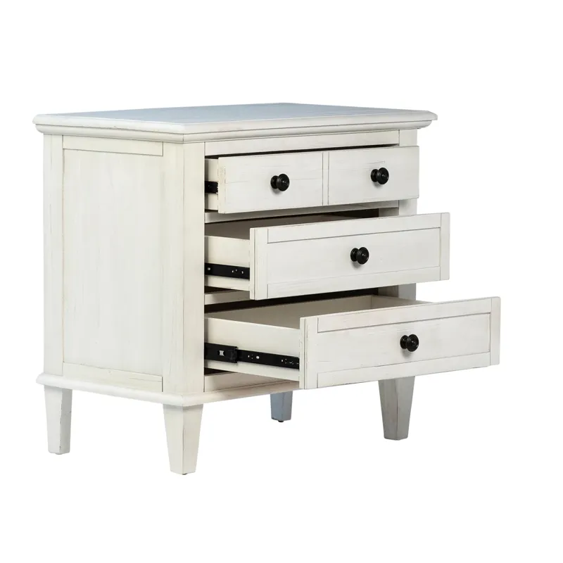 Lugano Nightstand With 3 Drawers