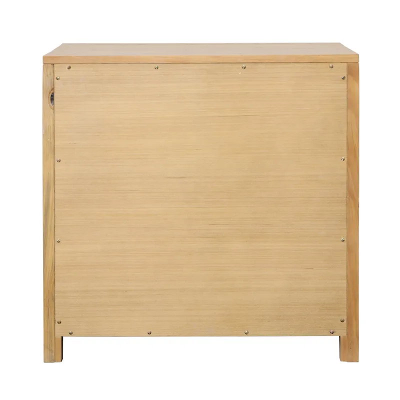 Roux Double Drawer Nightstand Light Warm Wash