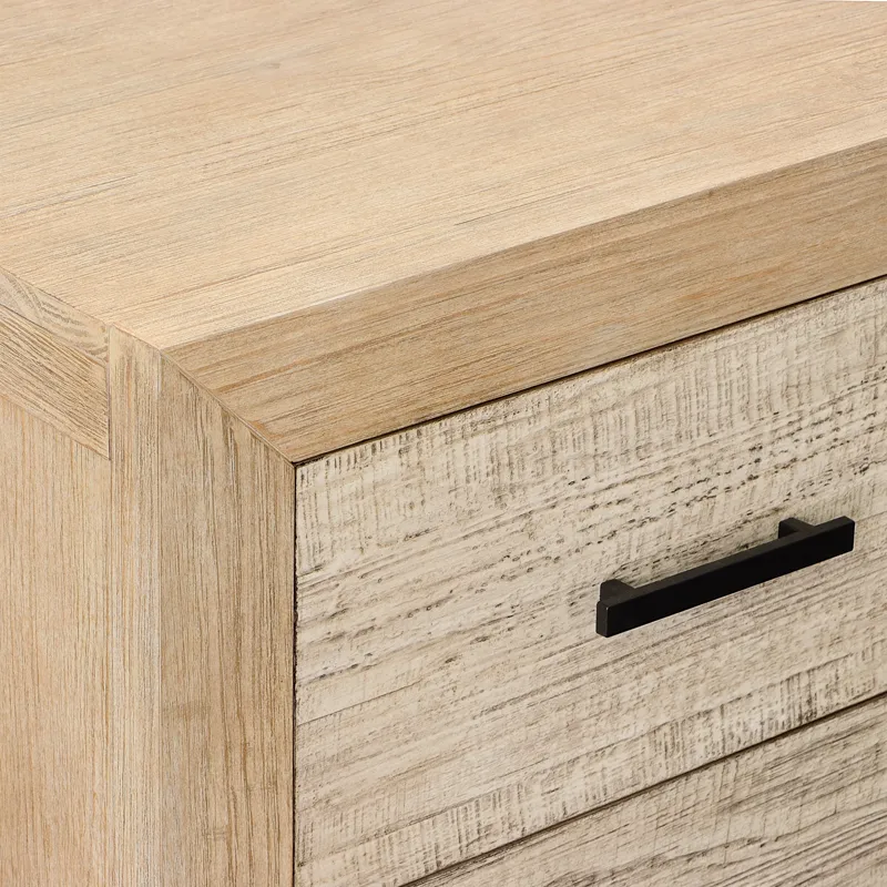Roux Double Drawer Nightstand Light Warm Wash