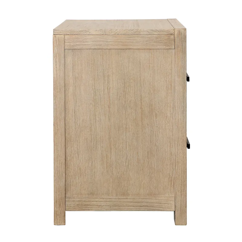Roux Double Drawer Nightstand Light Warm Wash