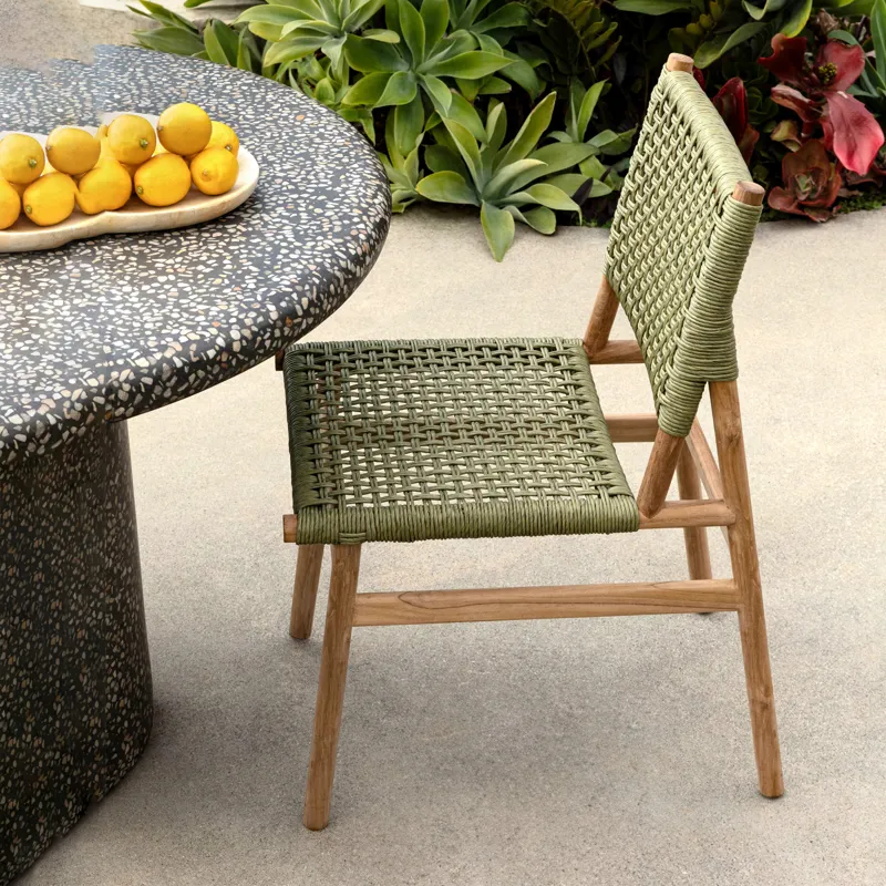 Francisca Outdoor Dining Chair Set Of 2 Green