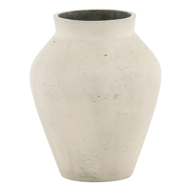 Faustus Vase Antique White Large