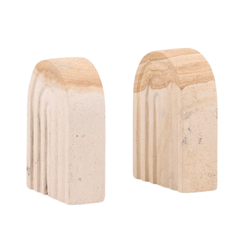 Quillon Bookend Set Of 2 Natural
