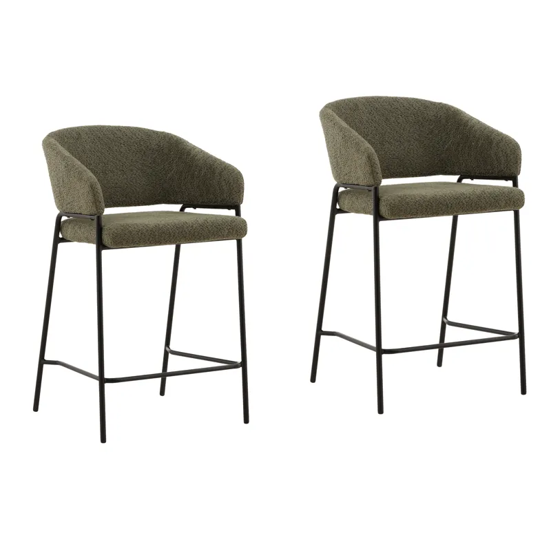 Cathey Counter Stool Set Of 2 Olive