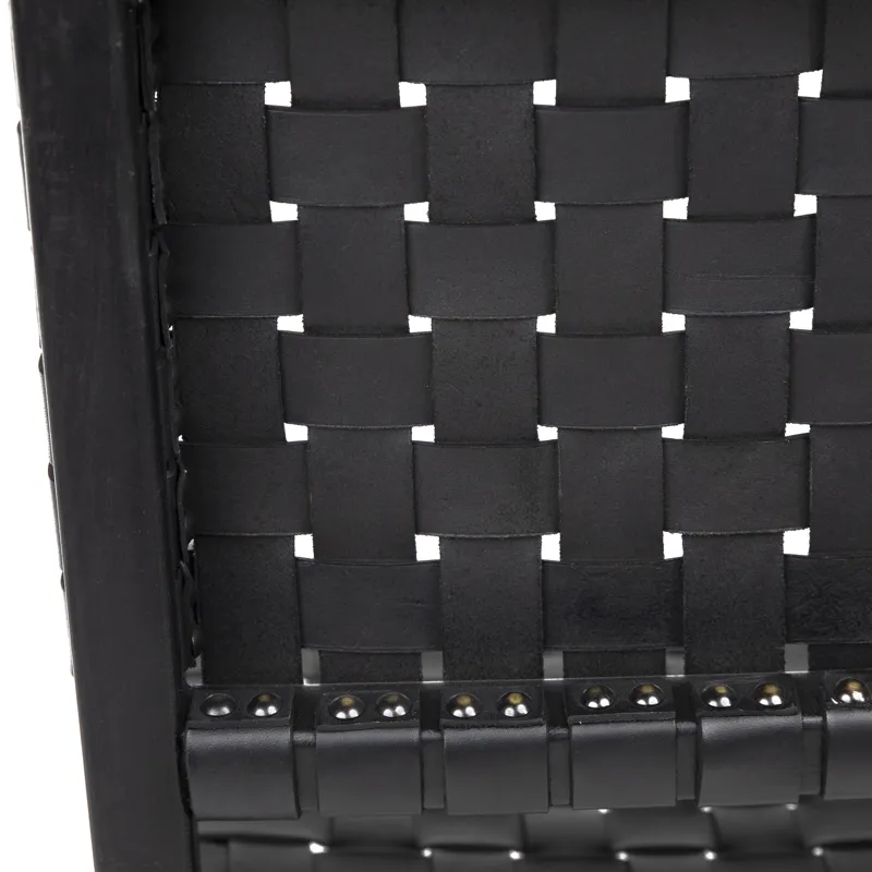 Dale Counter Stool Black Leather Black Frame