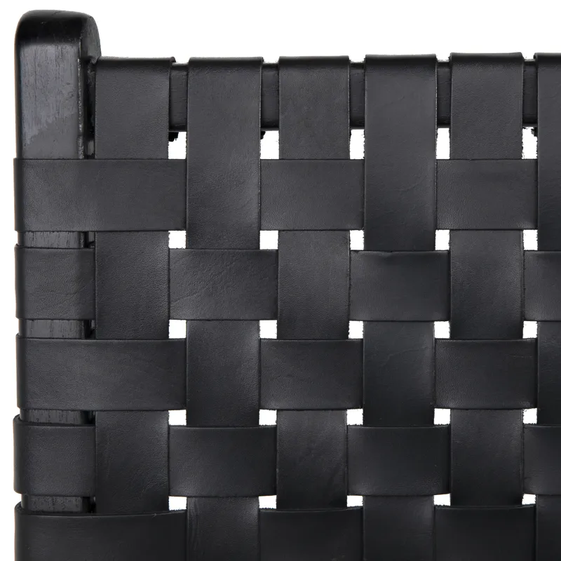 Dale Counter Stool Black Leather Black Frame