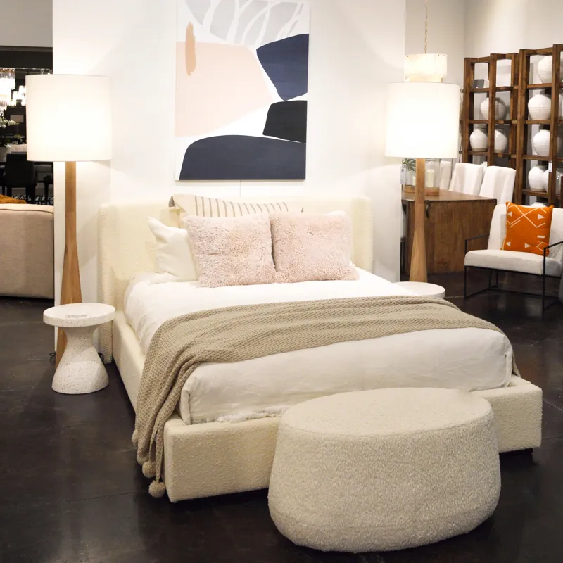 Tobias Bed Eastking Cream - King