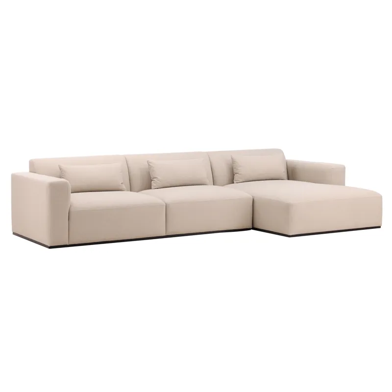 Brooklyn Chaise Sectional Cream