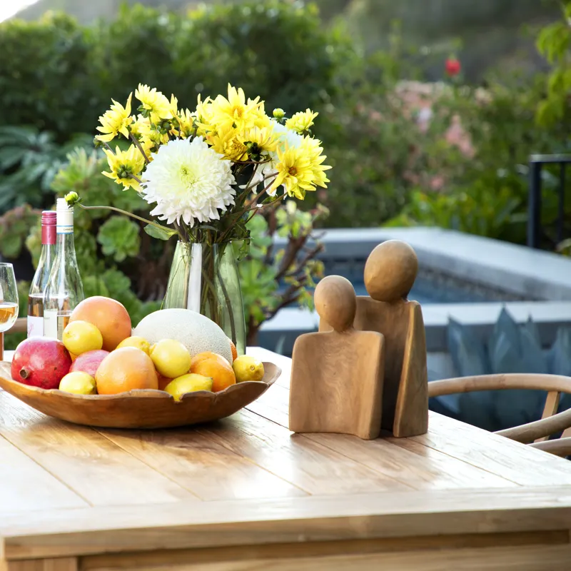 Wood Sculpture Set Of 2