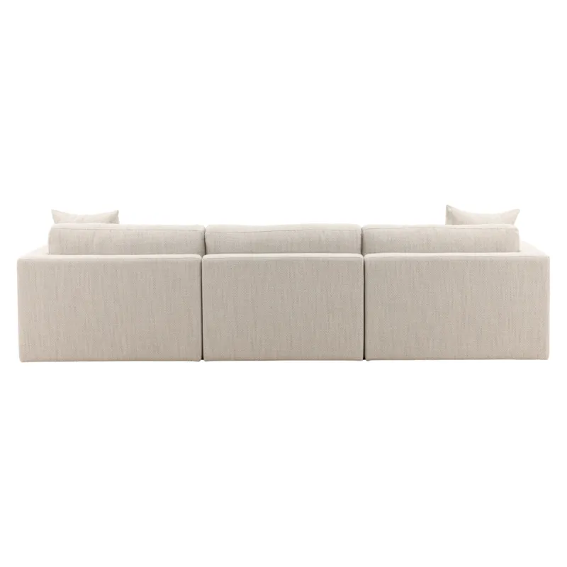 Erica Chaise Sectional Taupe