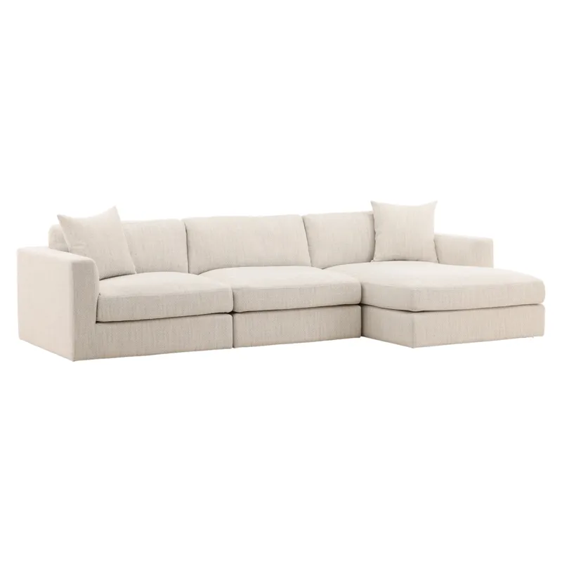 Erica Chaise Sectional Taupe