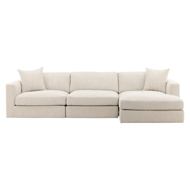 Erica Chaise Sectional Taupe