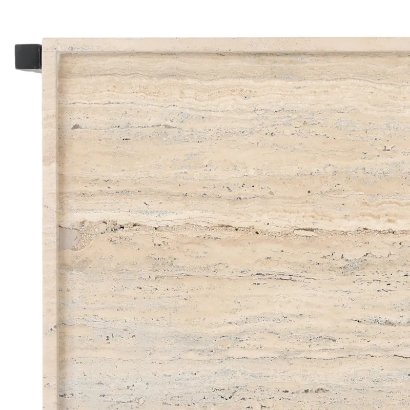 Rice End Table Travertine