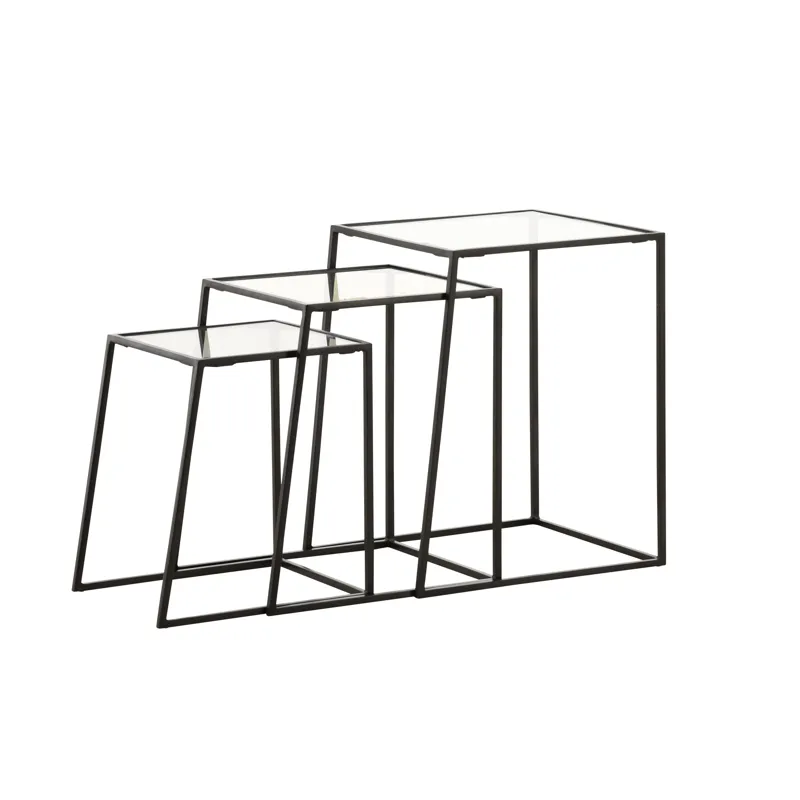 Eliska Nesting Tables Set Of 3 Black