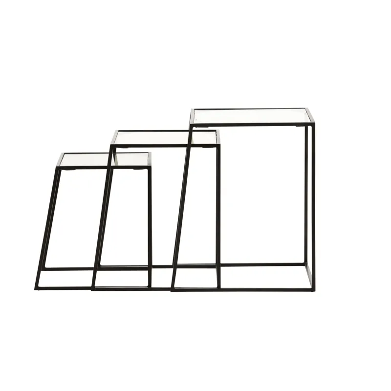 Eliska Nesting Tables Set Of 3 Black