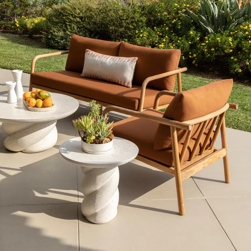 Penelope Pillow Terracotta Ivory