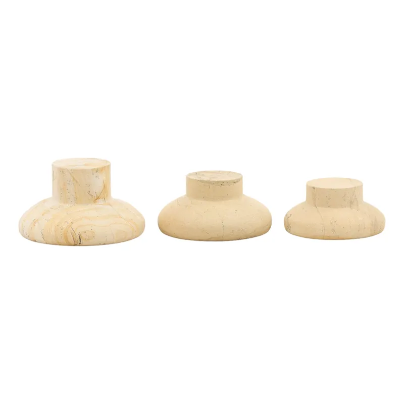 Brevin Sculptural Objects Set Of 3 Natural