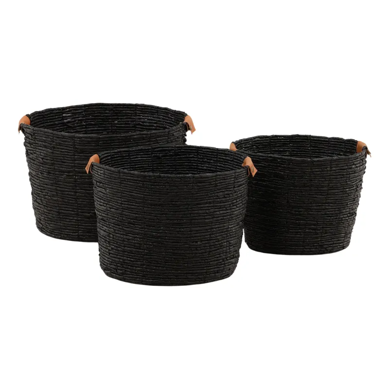 Lorian Basket Set Of 3 Black