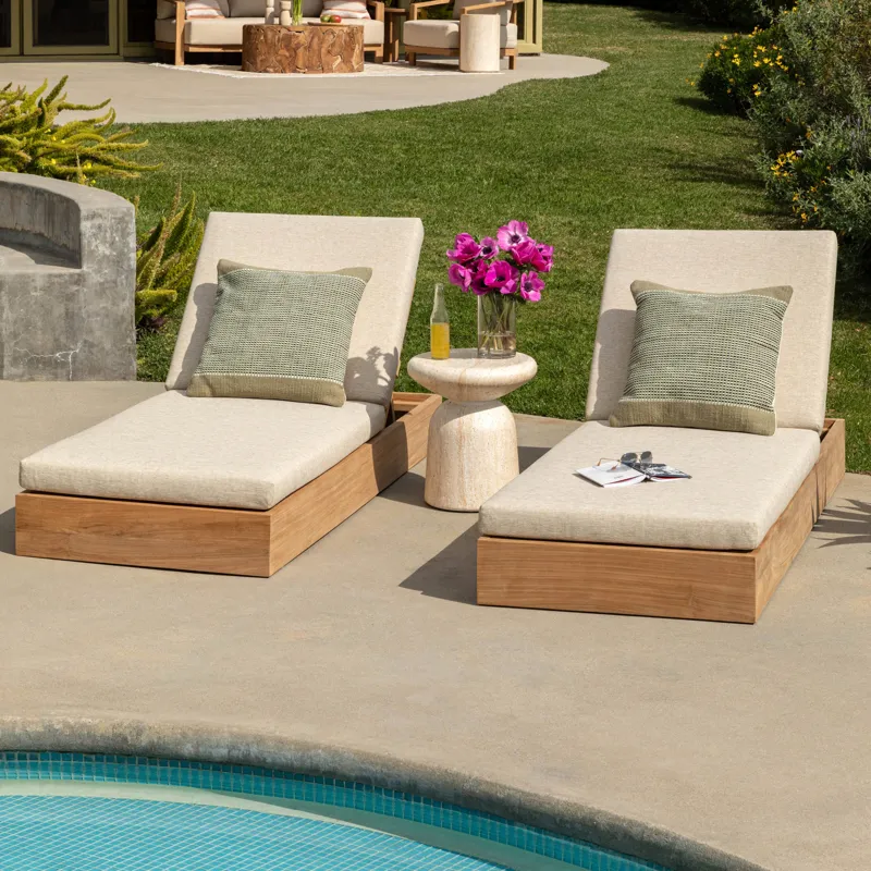 Darlene Outdoor Chaise Sand