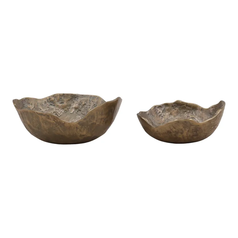 Damara Bowl Set Of 2 Antique Brass