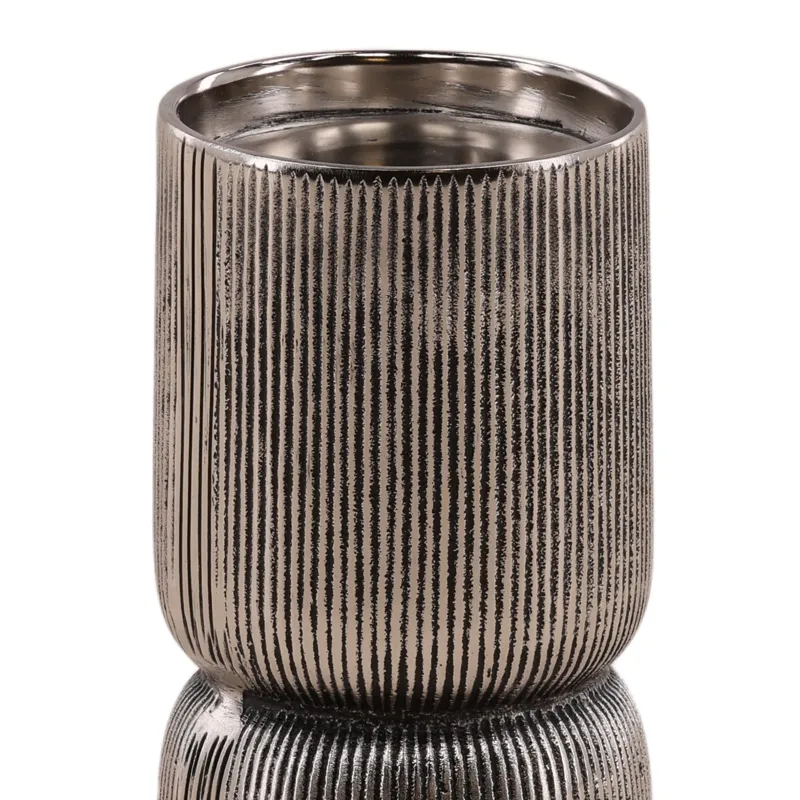 Jett Candle Holder Antique Nickel Small