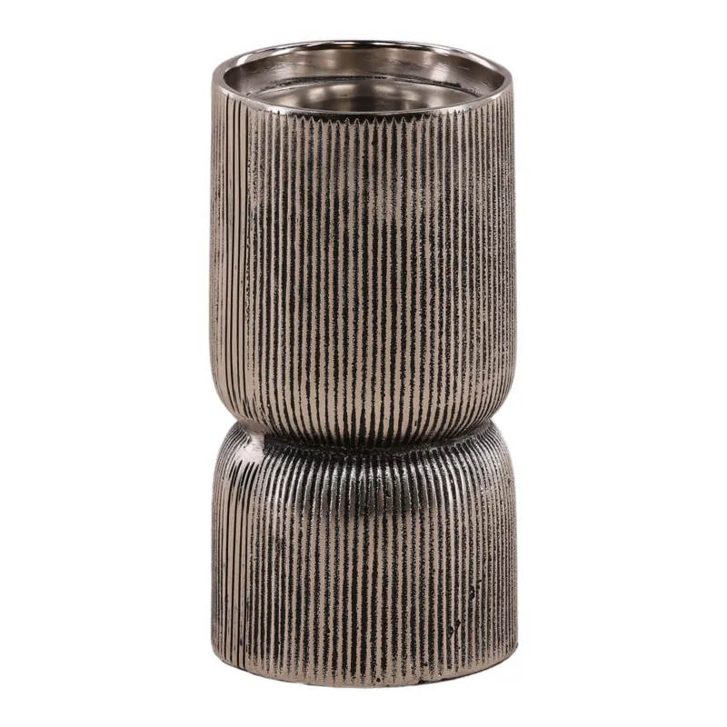 Jett Candle Holder Antique Nickel Small