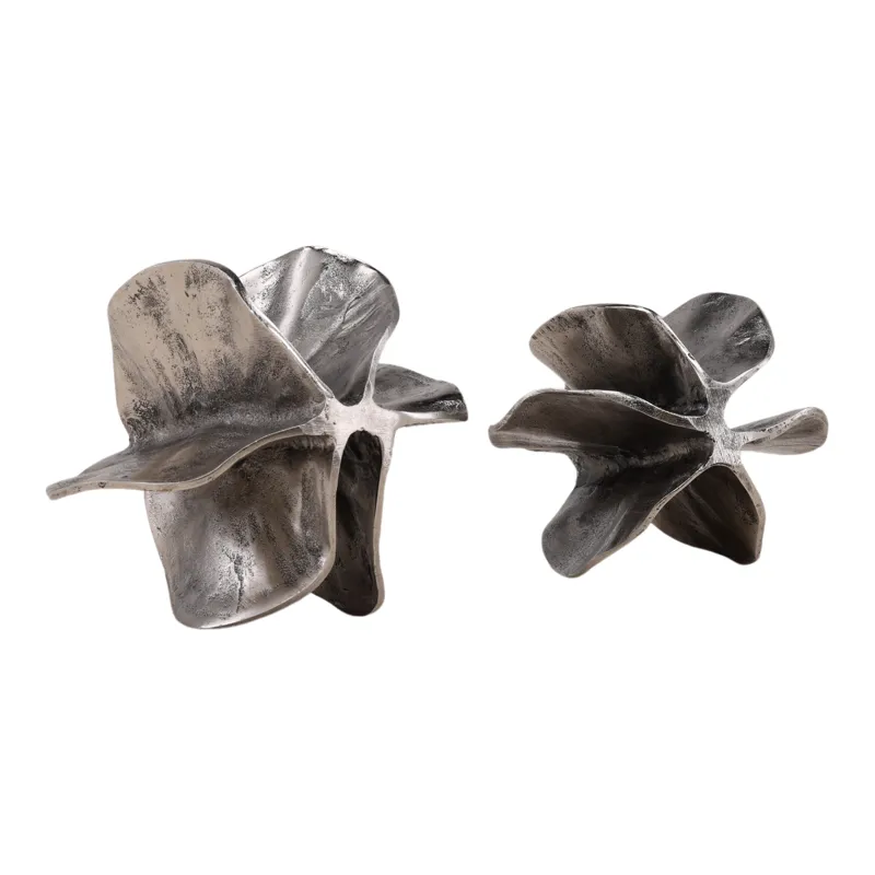 Melisandre Sculpture Set Of 2 Antique Nickel