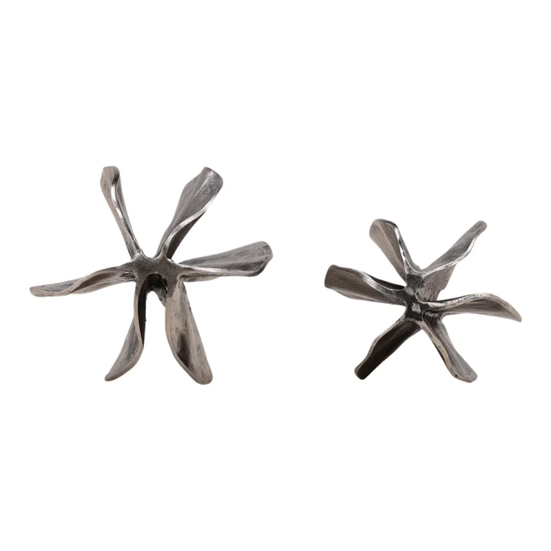 Melisandre Sculpture Set Of 2 Antique Nickel