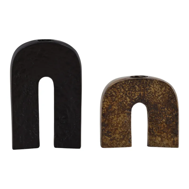 Pilares Sculpture Set Of 2 Dark And Vintage Brass