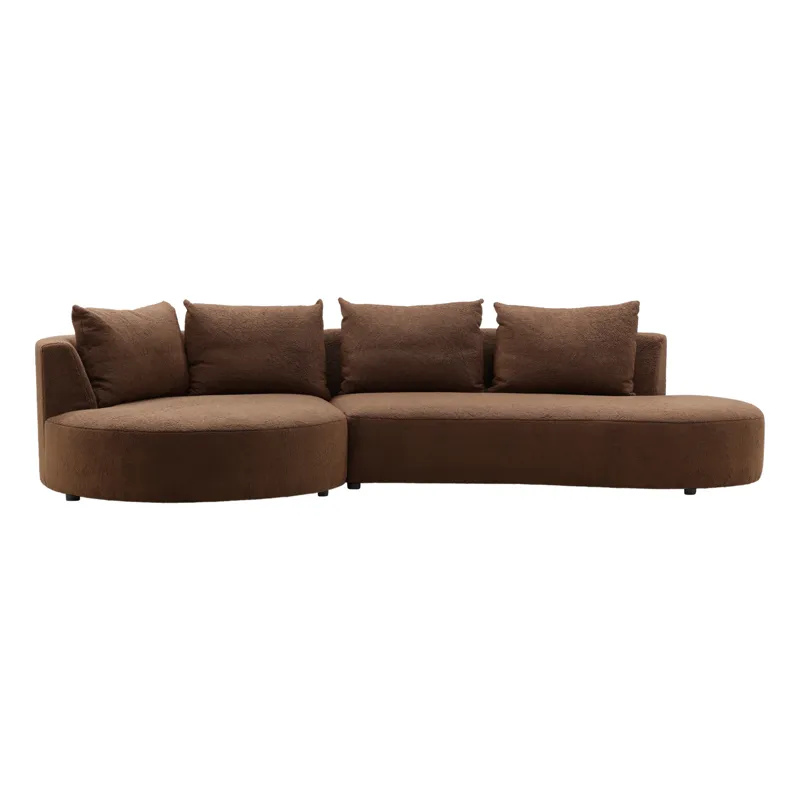 Sonia Chaise Sectional Brown