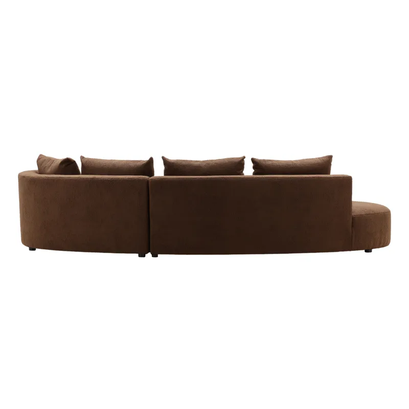 Sonia Chaise Sectional Brown