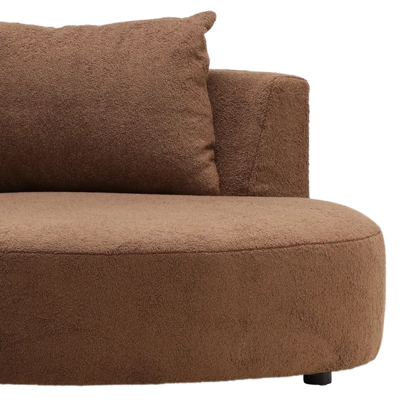 Sonia Chaise Sectional Brown