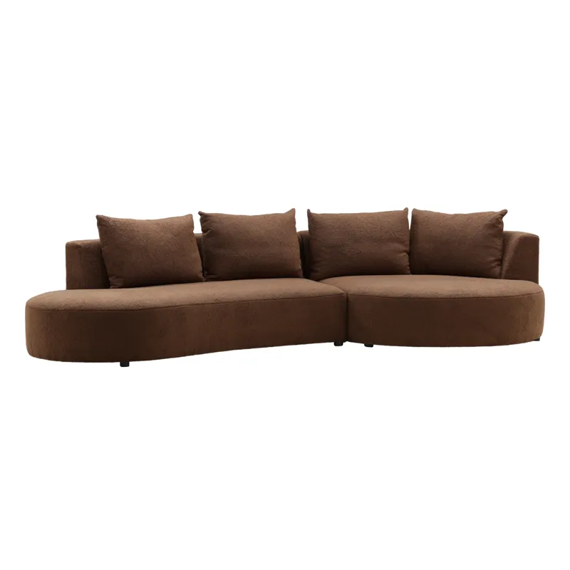 Sonia Chaise Sectional Brown