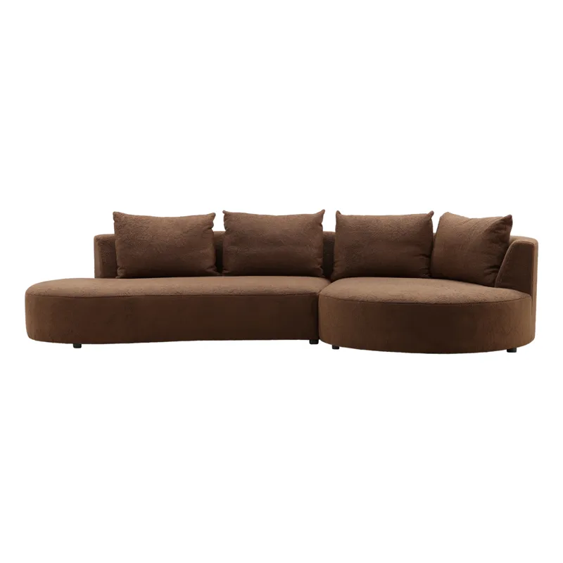 Sonia Chaise Sectional Brown