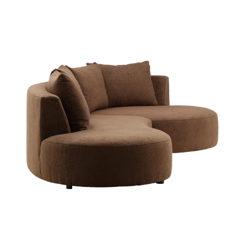 Sonia Chaise Sectional Brown