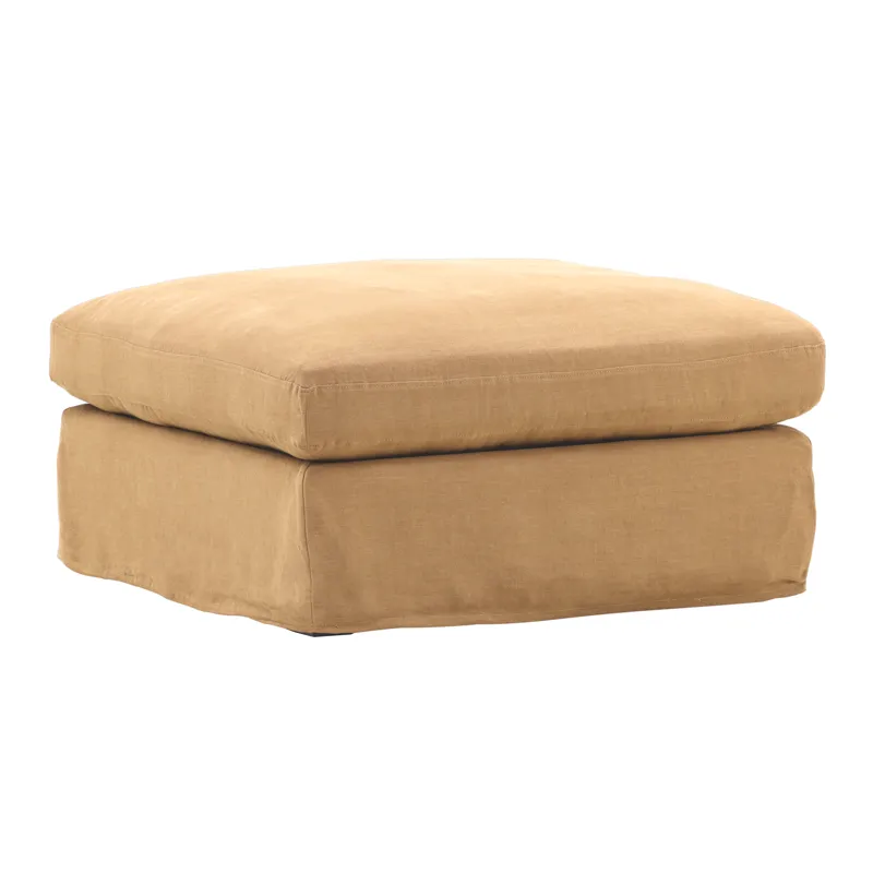 Dixie Ottoman Slipcover Wheat