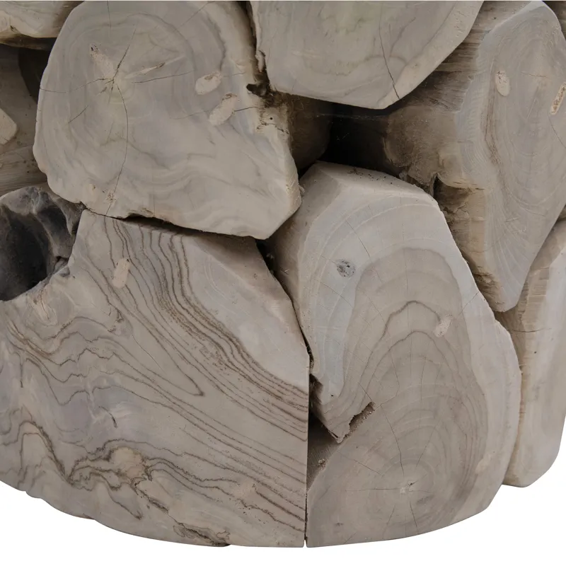 Briar Round Side Table Bleached